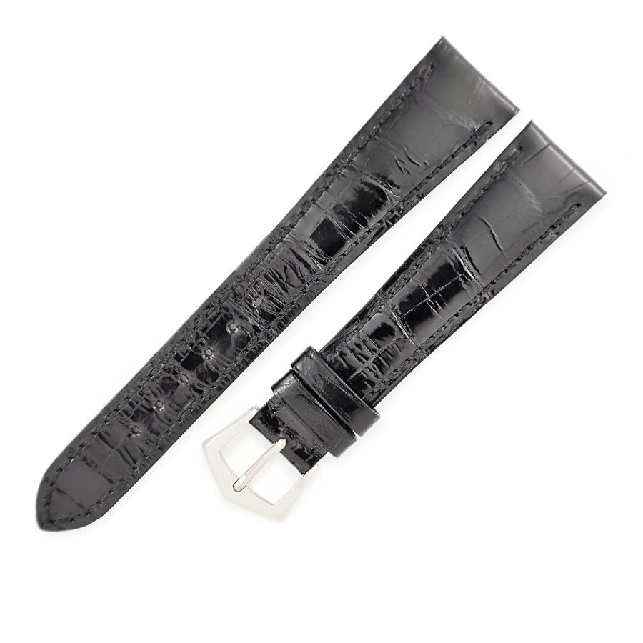 良品 純正ベルト パテックフィリップ 20mm用 ブラック メンズ腕時計