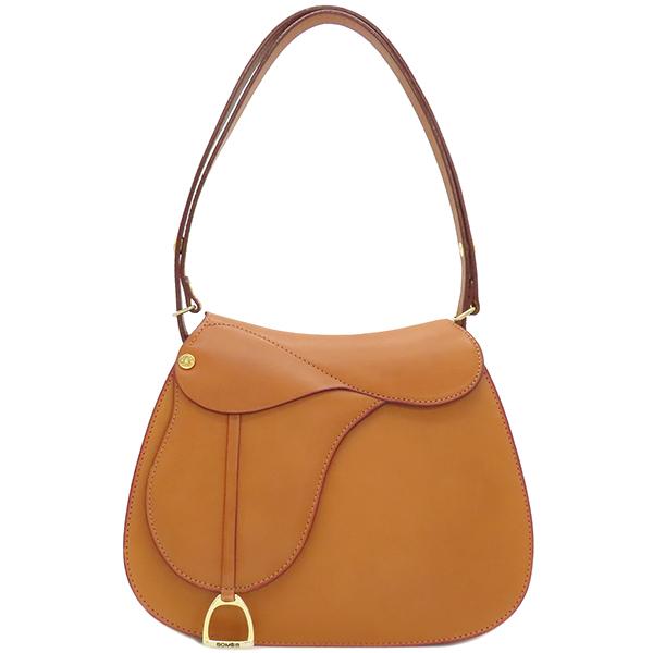 ソメスサドル レザーショルダーバッグ SOMES SADDLE Brown ソメス 2WAYバッグ ドレッサージュ サドルショルダーS 牛革 ブラウン