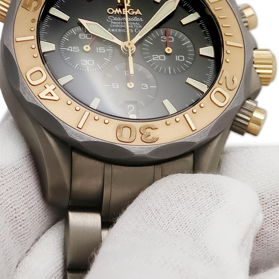 SEAMASTER 【3年保証】 オメガ シーマスター クロノグラフ アメリカズ 