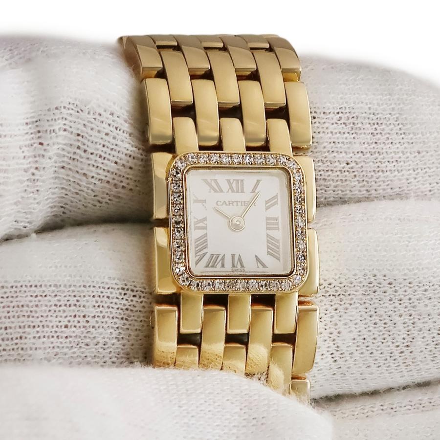【ノーメンテナンス還元価格】カルティエ ミニパンテールリュバン YG/D WG3001T7 YG クォーツ Cartier（カルティエ） ミニパンテール リュバン WG3001T7 シルバー