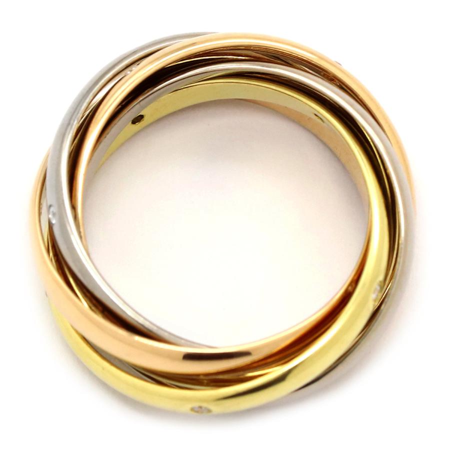 カルティエ Cartier K18WGトリニティリング 10号(49) Cartier カルティエ トリニティ リング 指輪 10号 18金 K18