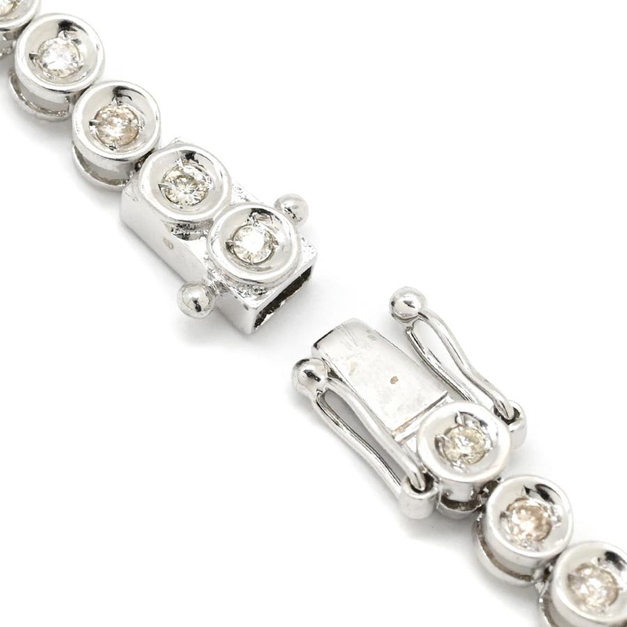 ブレスレット テニスブレスレット K18WG シルバー ダイヤブレス