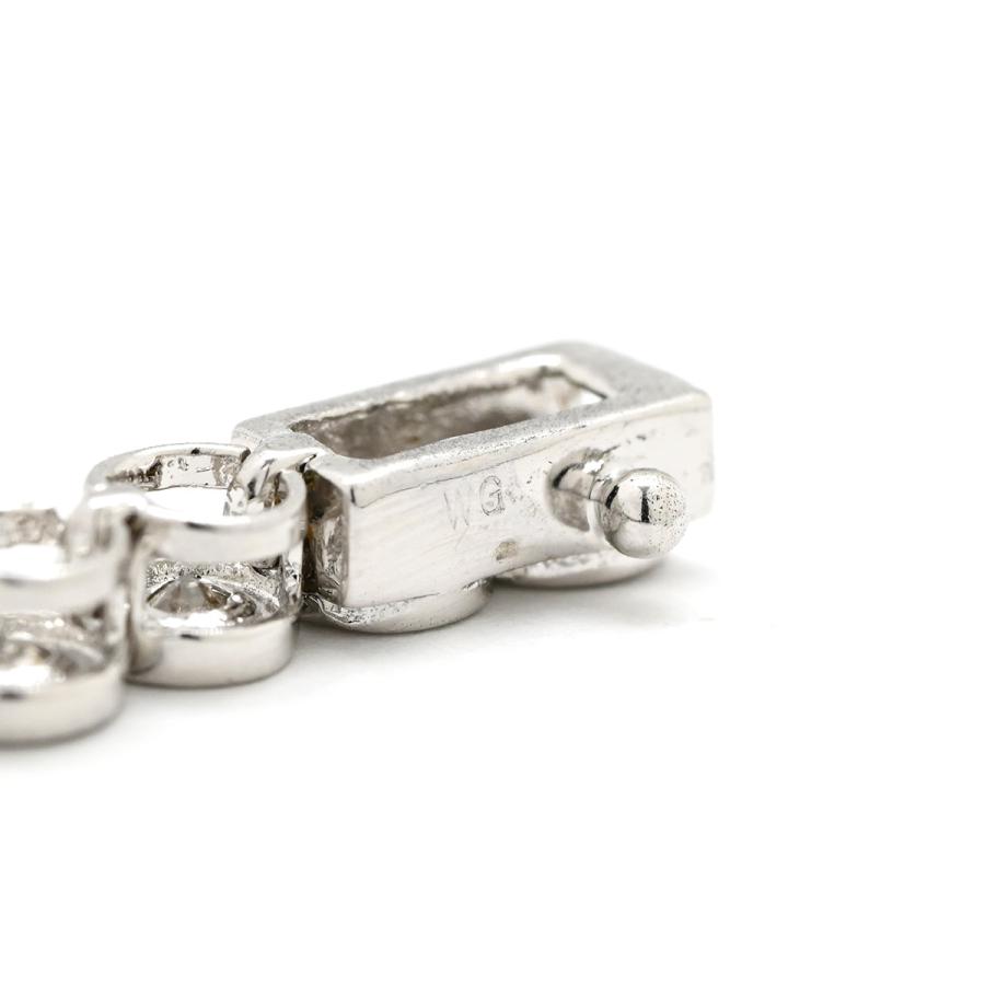 ブレスレット テニスブレスレット K18WG シルバー ダイヤブレス