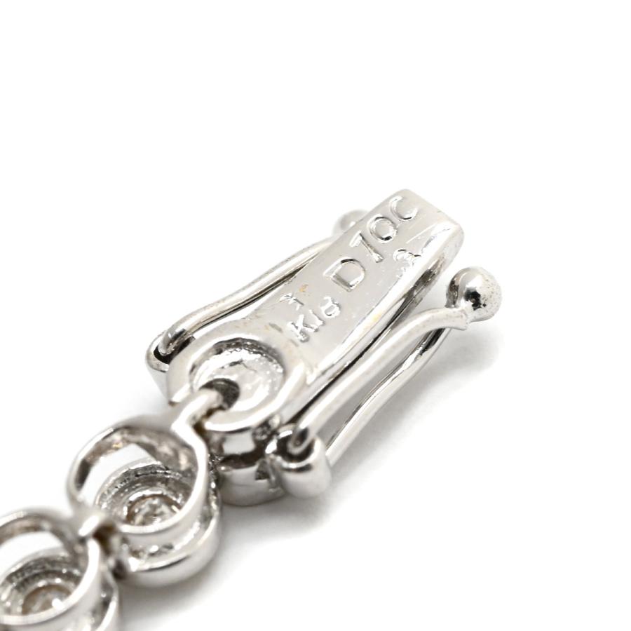 ブレスレット テニスブレスレット K18WG シルバー ダイヤブレス