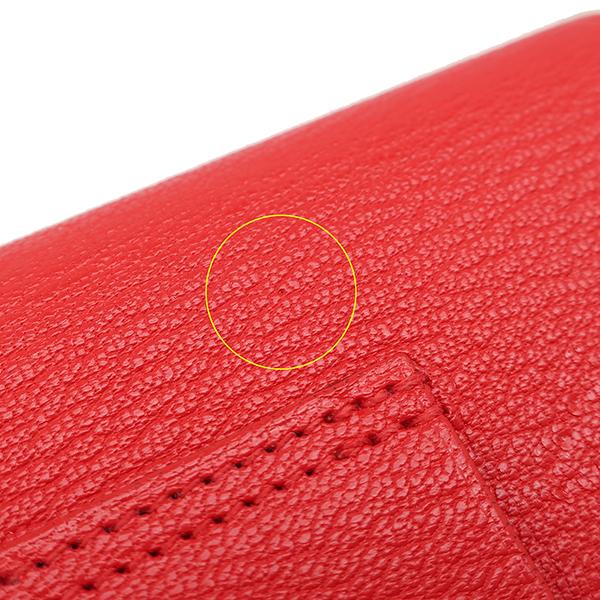 HERMES エルメス 二つ折り財布 ロウリス ルリ スリム シェーブル