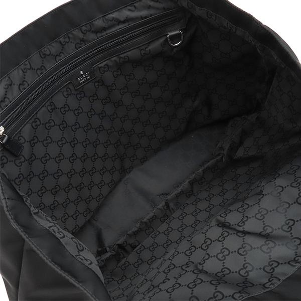 GG グッチ トートバッグ ロゴ ラージ ナイロン ブラック ショルダー