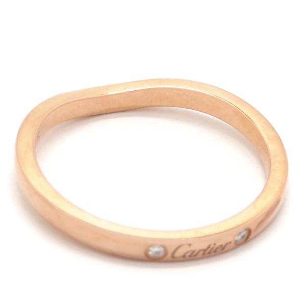 28/美品 カルティエ K18PG バレリーナ カーブ 3Pダイヤ リング 指輪 28/美品 カルティエ K18PG バレリーナ カーブ 3Pダイヤ リング