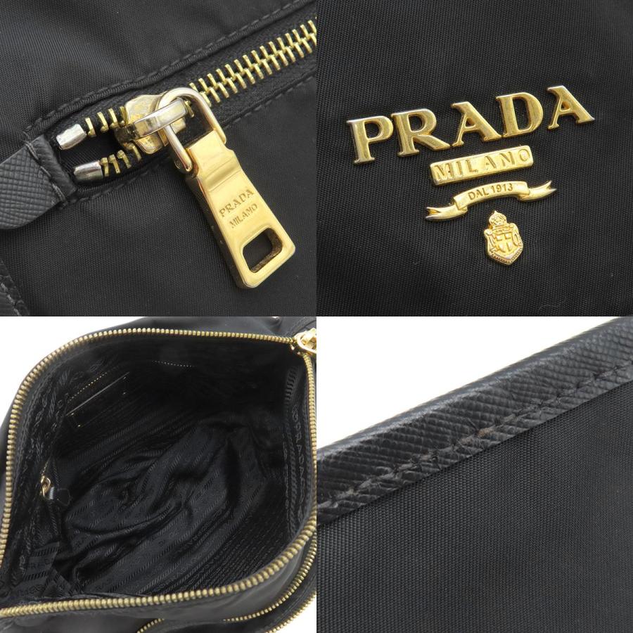 PRADA（プラダ） ショルダーバッグ メタルロゴ ナイロン ブラック 黒