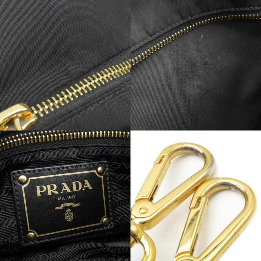 PRADA（プラダ） ショルダーバッグ メタルロゴ ナイロン ブラック 黒