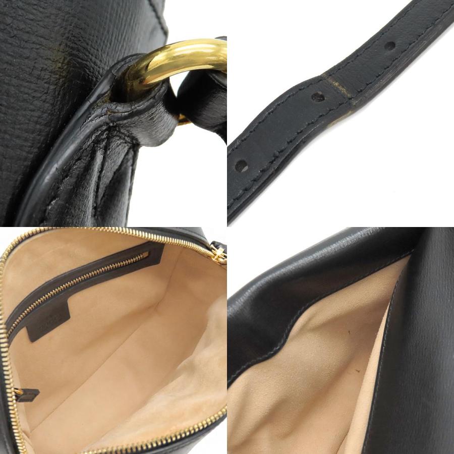 GUCCI 645454 レザー ホースビット ショルダーバッグ レディース 黒 GUCCI グッチ ショルダーバッグ ホースビット 1955 スモール