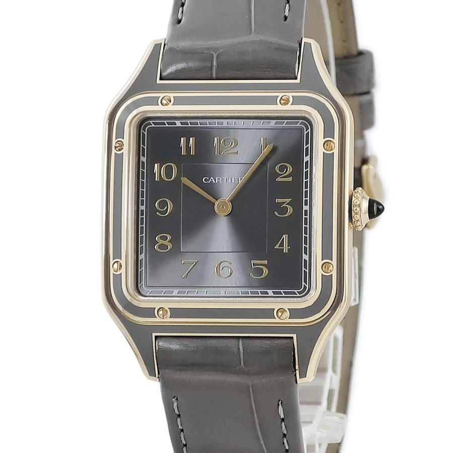 カルティエ Cartier サントス デュモン LM グレーラッカー WGSA0097 K18YG 手巻き ユニセックス 腕時計 サントス デュモンLM グレーラッカー | WGSA0097 | イエローゴールド
