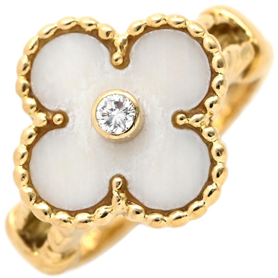 ヴァンクリーフ＆アーペル ヴィンテージ アルハンブラ ギヨシェ リング