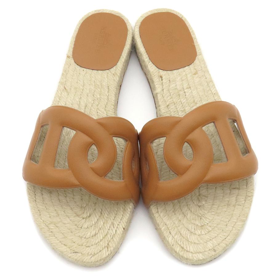 HERMES エルメス サンダル エスパドリーユ ファモサ ブラウン