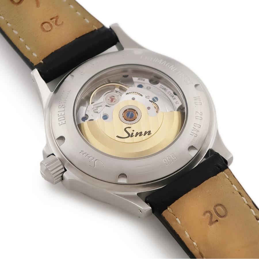 Sinn 556A 美品　シースルーバック Sinn（ジン） 【3年保証】 556 オリーブグリーン 556.GREEN ラウンド