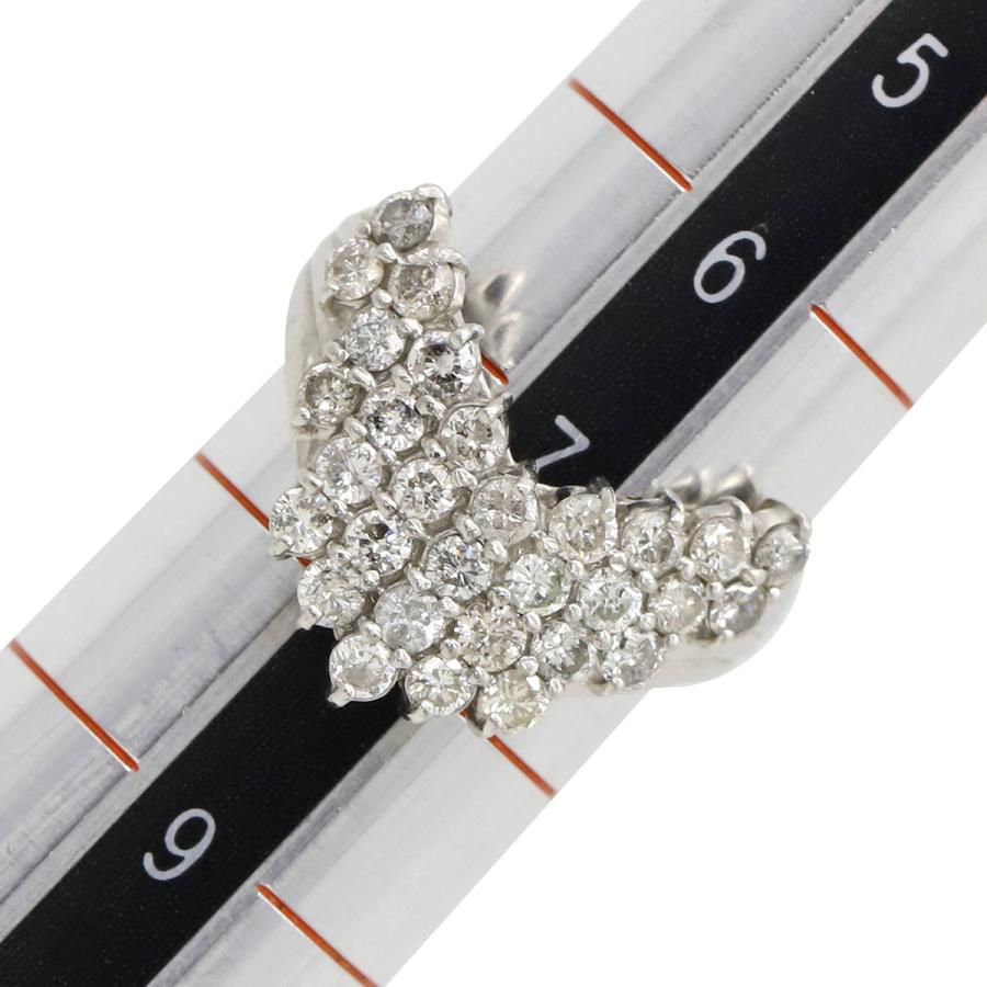 Pt900 ダイヤ V字リング 7石 ホールマーク刻印有13.8号 0,30ct Pt900 ダイヤ V字リング 7石 ホールマーク刻印有13.8号 0,30ct Pt900