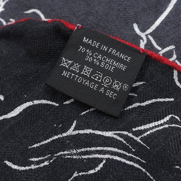 HERMES エルメス ストール ロザンジュ カシミヤ グレー 【LES ETALONS  