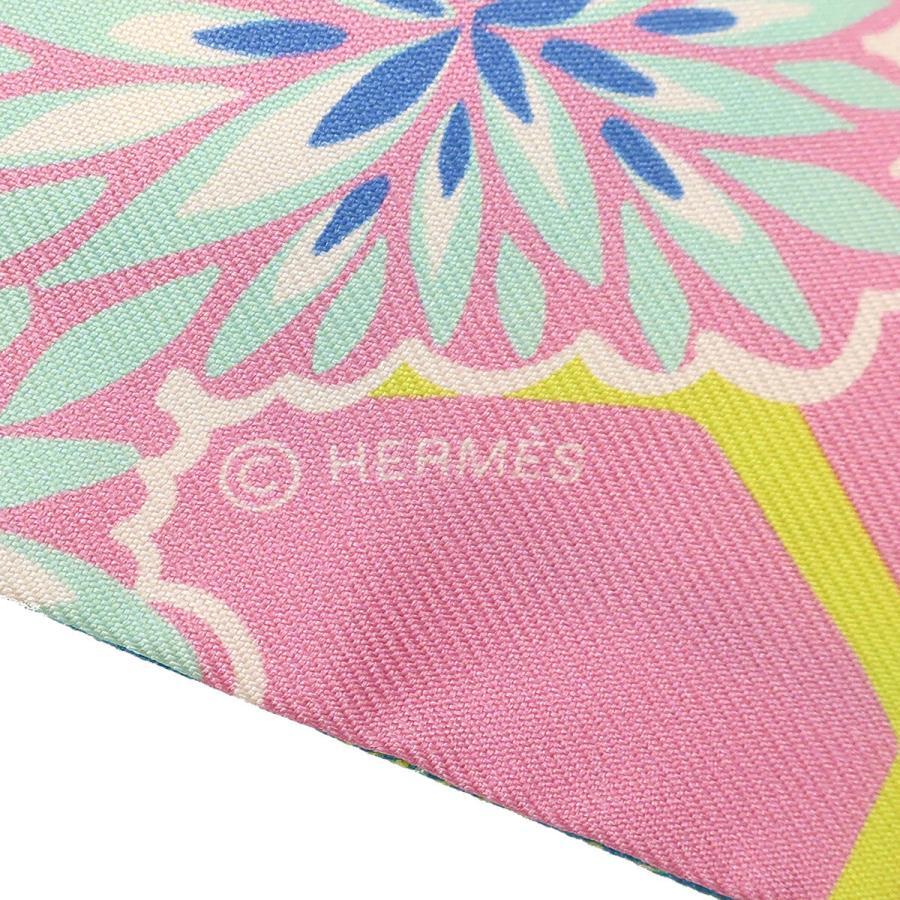 HERMES（エルメス） スカーフ ツイリー シルク ピンク 【THE THREE