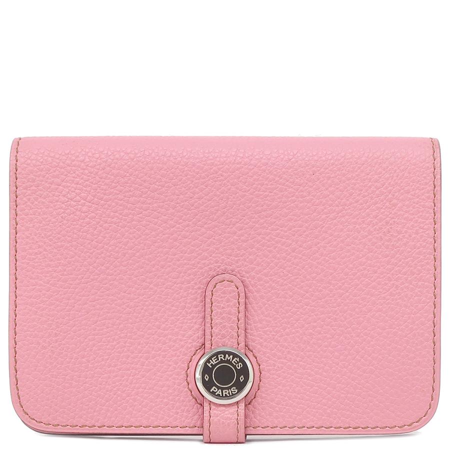HERMES エルメス 二つ折り財布 ドゴン コンパクト トゴ ピンク  