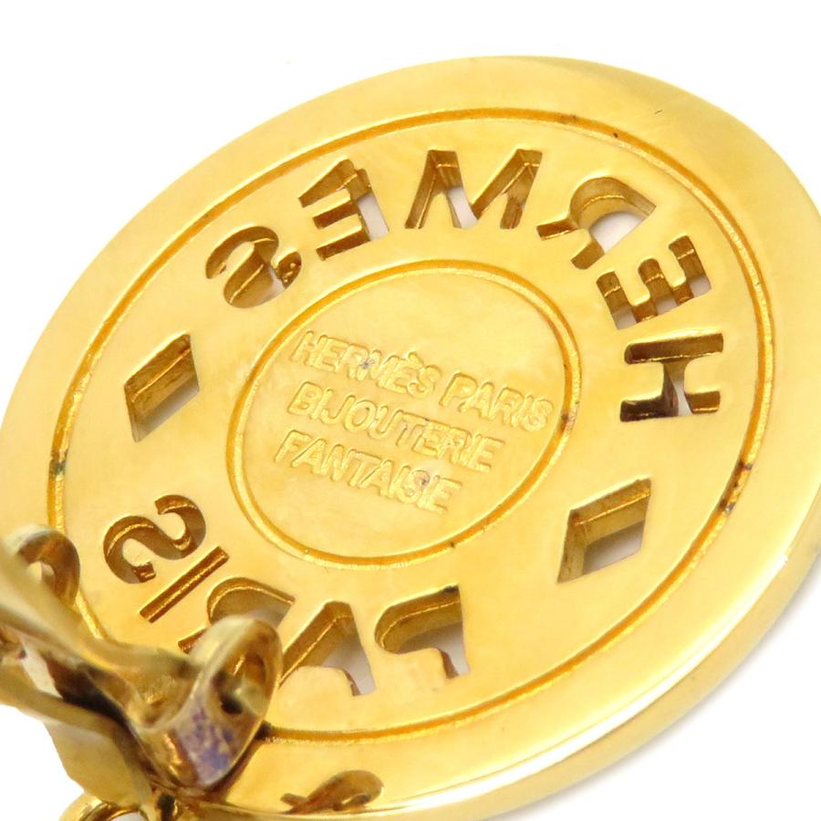 HERMES エルメス イヤリング セリエ 3連 GP ゴールド 丸型