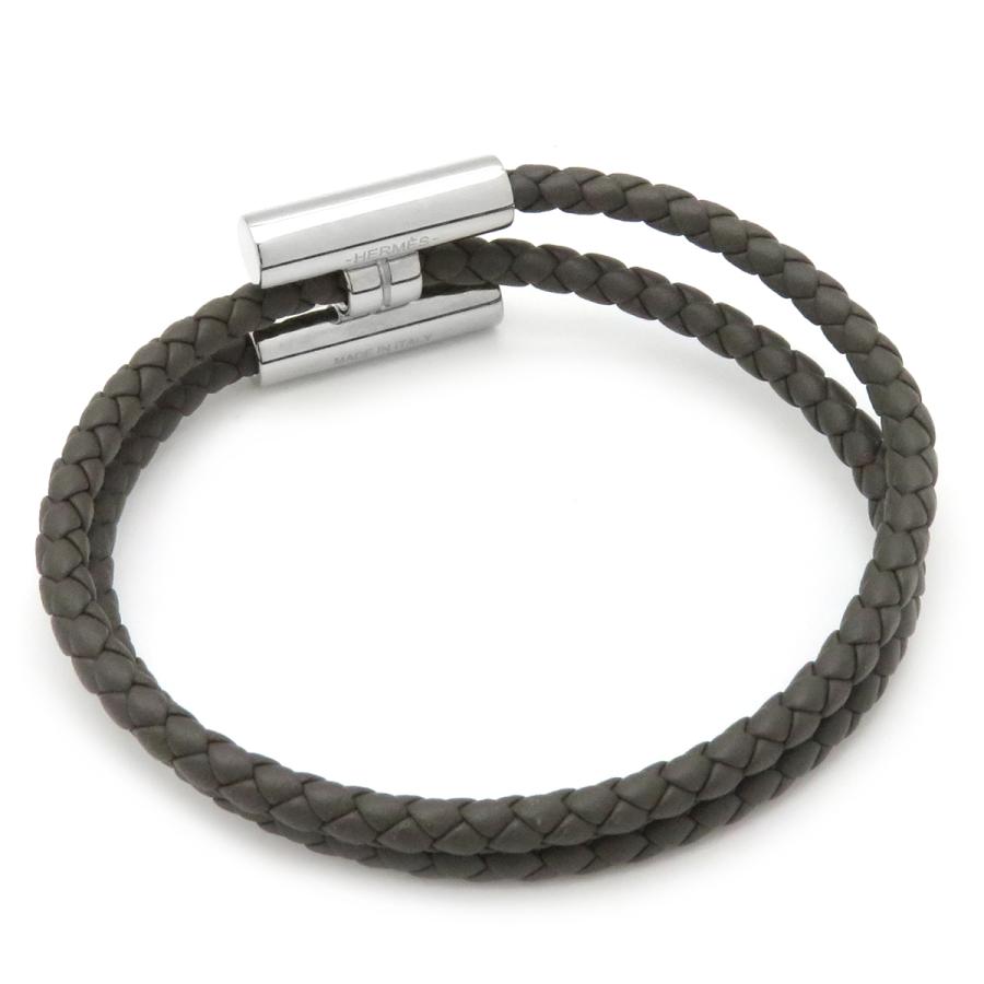 HERMES（エルメス） ブレスレット トゥルニ トレッセ メタル グレー