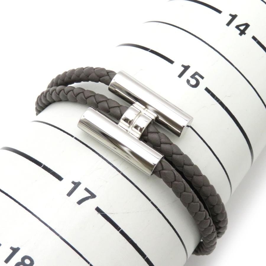 HERMES（エルメス） ブレスレット トゥルニ トレッセ メタル グレー