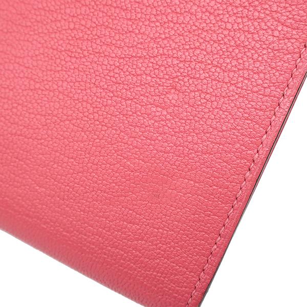 【美品】高年式　エルメス　ベアンスフレ　シェーブル　ピンク　折財布　505 HERMES エルメス 長財布 ベアンスフレ シェーブル ピンク 二