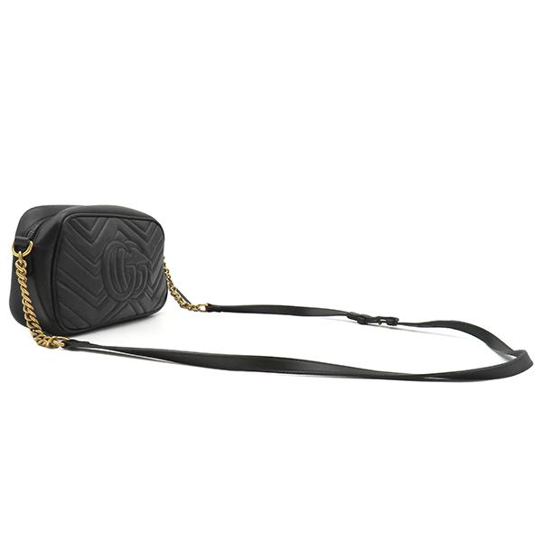 〔GGマーモント〕スモール カメラバッグ GGマーモント〕スモール カメラバッグ ・ブラック レザー