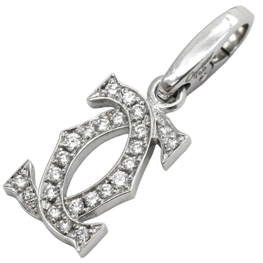 Cartier（カルティエ） ペンダントトップ C2 2Cチャーム ダイヤ K18WG