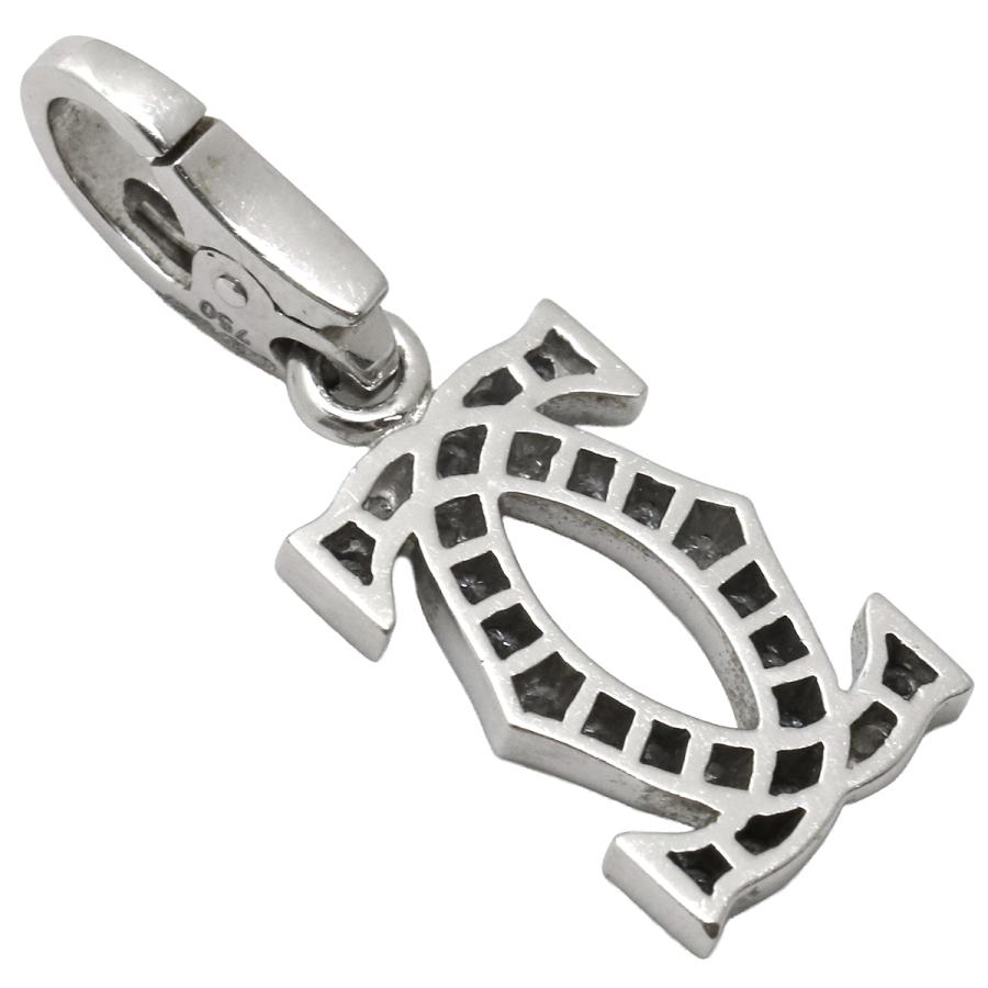 Cartier（カルティエ） ペンダントトップ C2 2Cチャーム ダイヤ K18WG