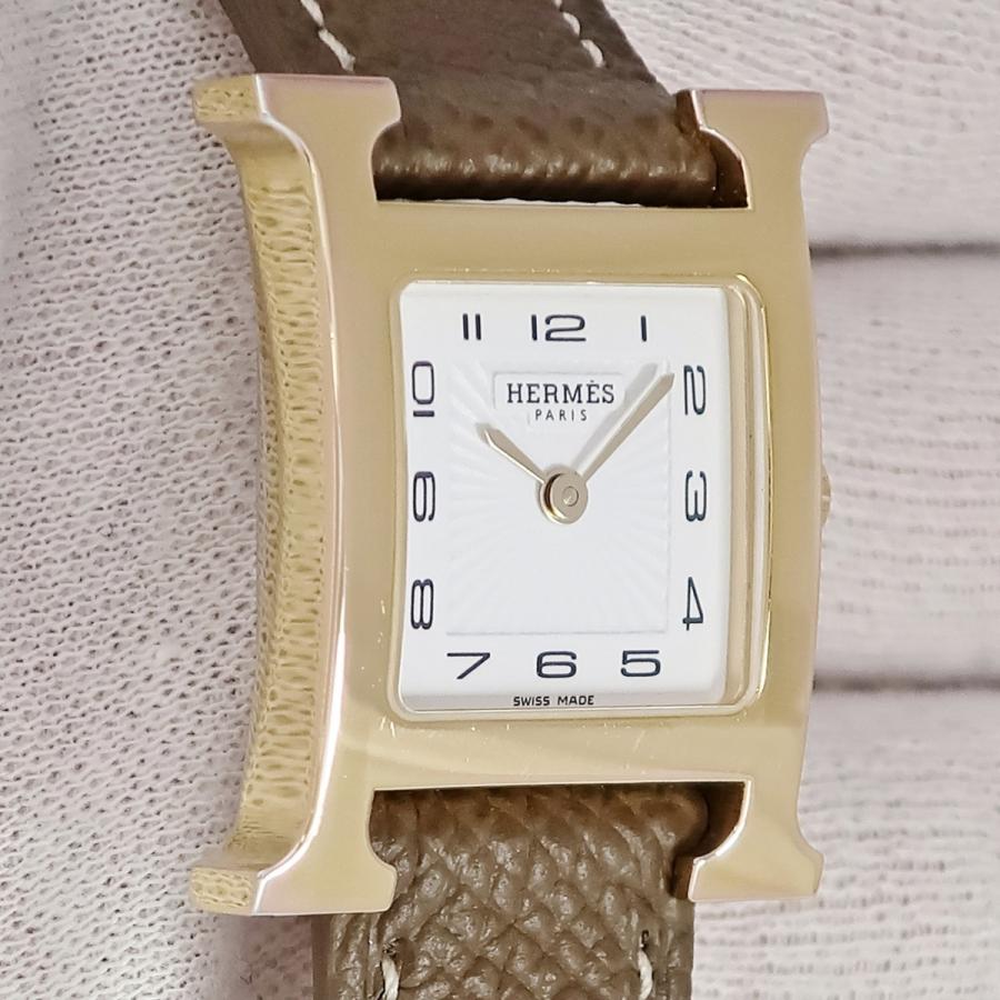くんた　新品同様　エルメス　レディース腕時計　Hウォッチ　PM GP 最終価格新品同様エルメスレディース腕時計HウォッチPM GP