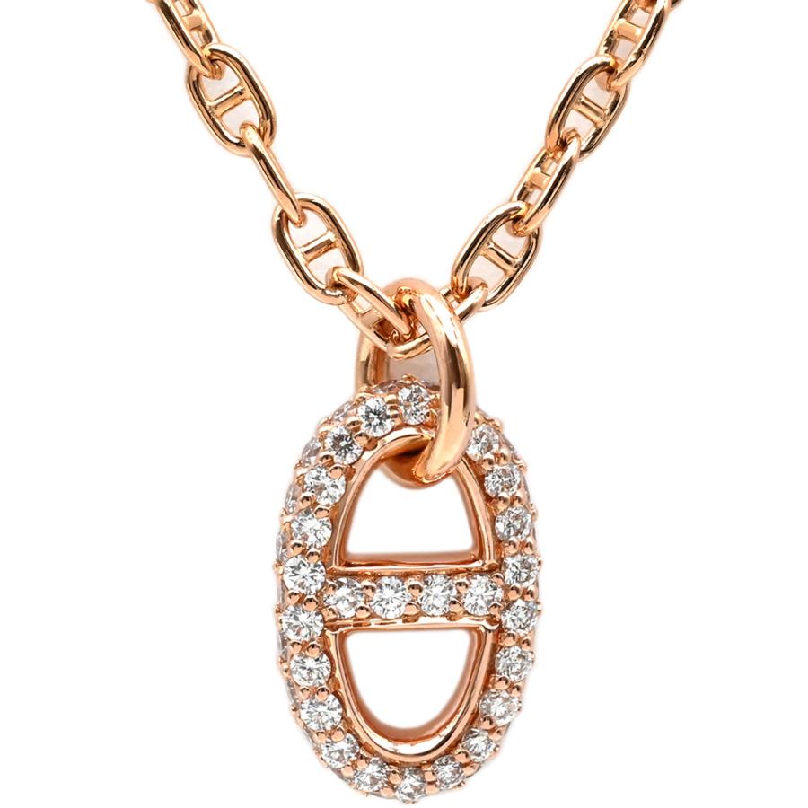 HERMES エルメス ネックレス ファランドールPM ペンダント K18PG