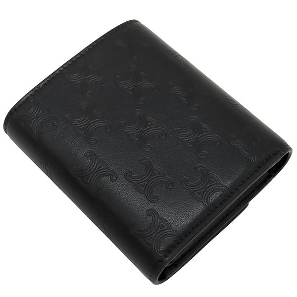 CELINE 三つ折り財布 ブラック CELINE セリーヌ 三つ折り財布 スモール トリフォールド