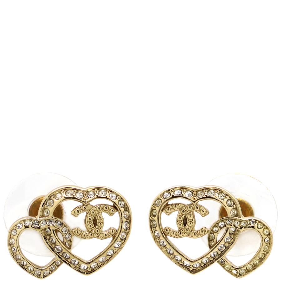 シャネル CHANEL ピアス ココマーク ハートパール ゴールド CHANEL（シャネル） ピアス ココマーク ハート GP ゴールド CCマーク