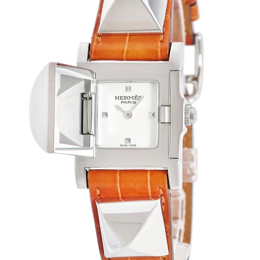 HERMES 【3年保証】 エルメス メドール ME3.210 スクエア スタッズ  