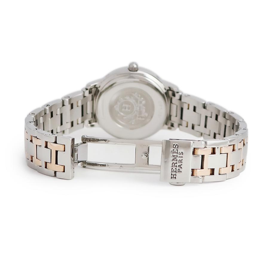 HERMES 【3年保証】 エルメス クリッパー ナクレ CP1.221 ピンクGP×SS  