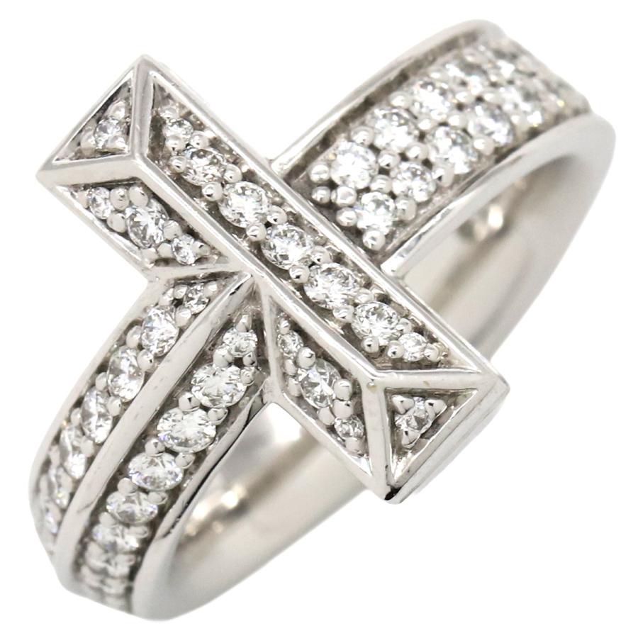 TIFFANY&Co. ティファニー リング 指輪 Tワン ワイド ダイヤ K18WG  