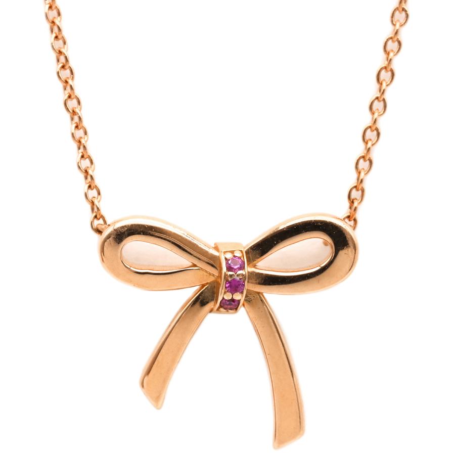 【最終値下げ】Tiffany & Co. ゴールドリボンネックレス　AU750 最終値下げ】Tiffany & Co. ゴールドリボンネックレス AU750