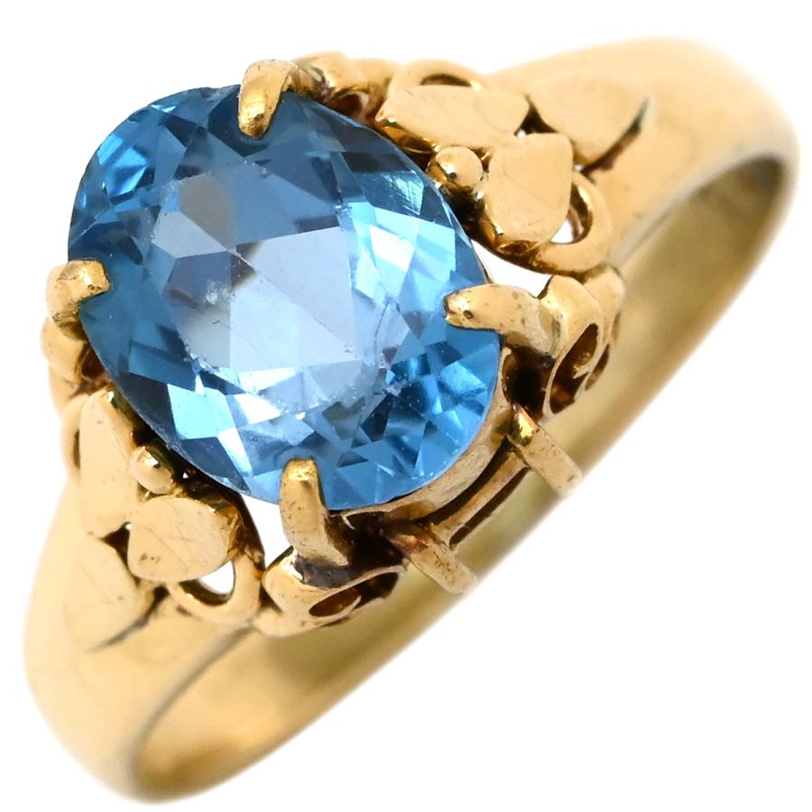 ぺ*こ様 k18 ブルートパーズ　リング　8号 WEB＆数量限定】SCENT OF FLOWER RING K18 イエローゴールド ブルー