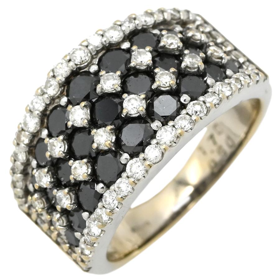 リング 指輪 ブラックダイヤ K18WG シルバー 11号 : HOUBIDOU 心斎橋店