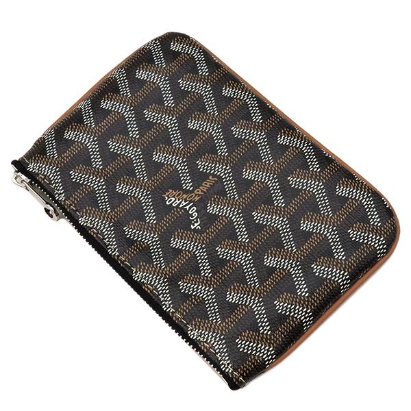 GOYARD（ゴヤール） ポーチ セナ ブラック 黒 茶 ヘリンボーン柄