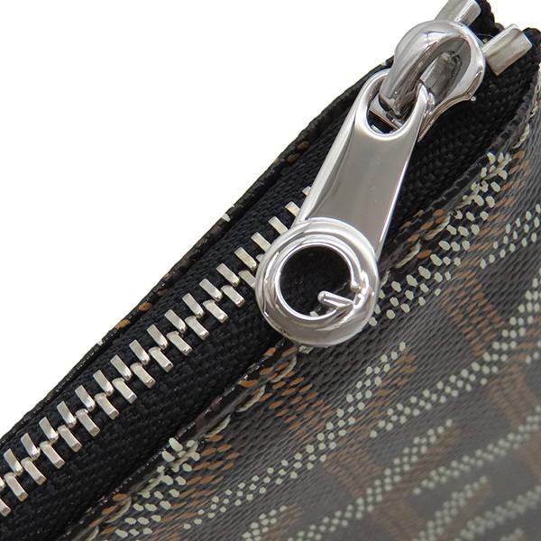 GOYARD（ゴヤール） ポーチ セナ ブラック 黒 茶 ヘリンボーン柄 