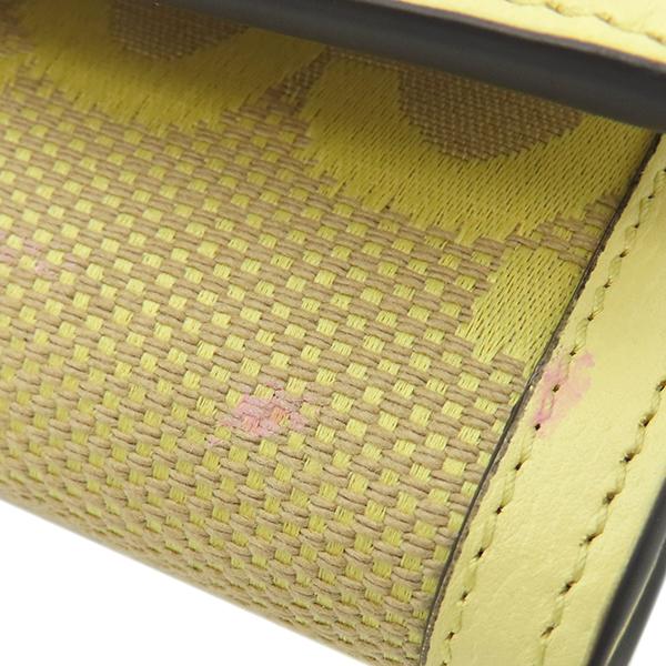グッチ GUCCI チェーンウォレット GGジャンボ オフィディア コンチネンタルウォレット レザー ジャンボGGキャンバス イエロー ゴールド金具 黄 ショルダー 726497 【箱】【中古】 GUCCI - グッチ GUCCI チェーンウォレット GGジャンボ オフィディア