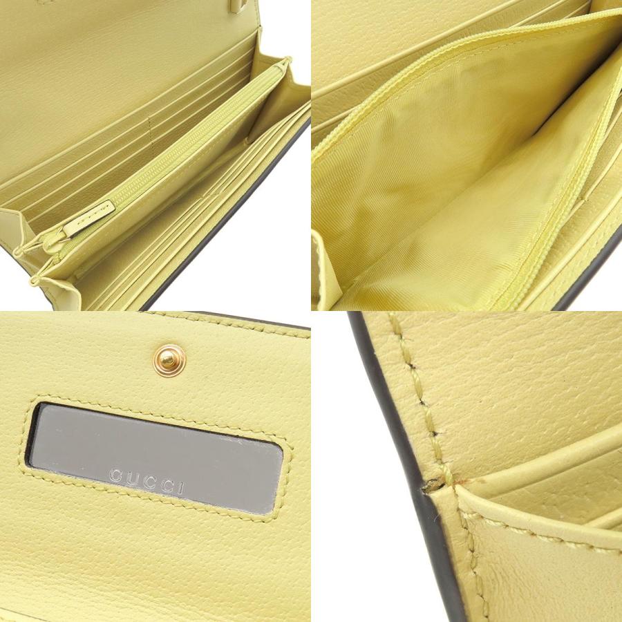 グッチ GUCCI チェーンウォレット GGジャンボ オフィディア コンチネンタルウォレット レザー ジャンボGGキャンバス イエロー ゴールド金具 黄 ショルダー 726497 【箱】【中古】 GUCCI（グッチ） チェーンウォレット GGジャンボ オフィディア