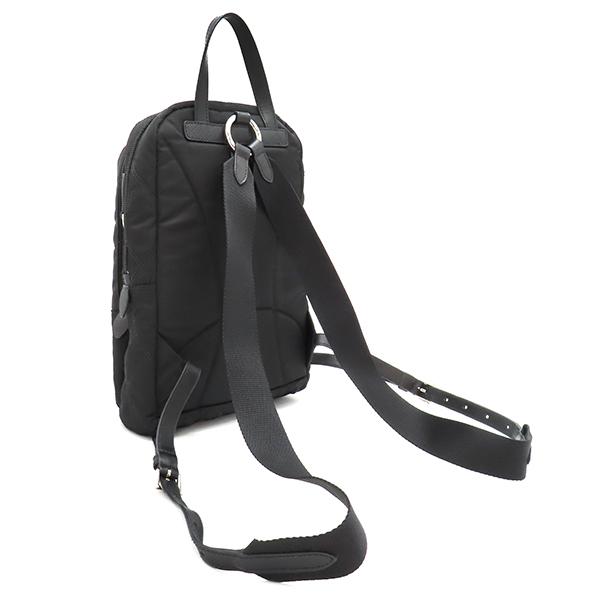 【良品】PRADA プラダ　ナイロン　リュック　バックパック　三角プレート　黒 良品】PRADA プラダナイロンリュックバックパック三角プレート黒