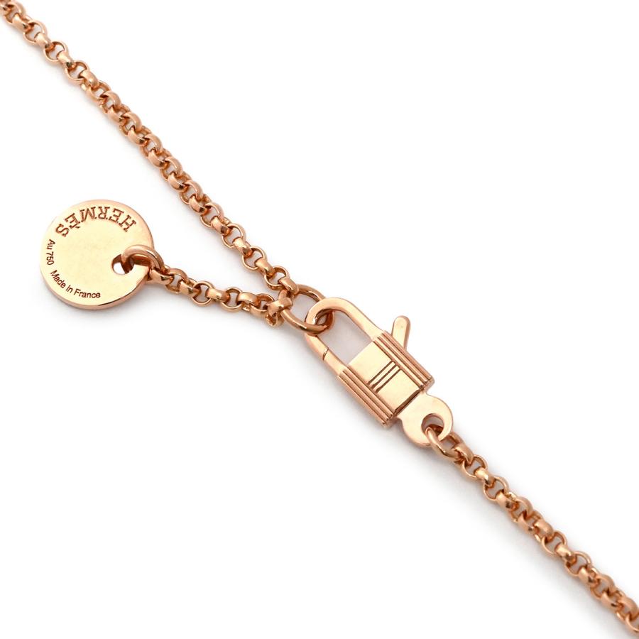 HERMES エルメス ネックレス クルー ドゥ H PM K18PG ゴールド