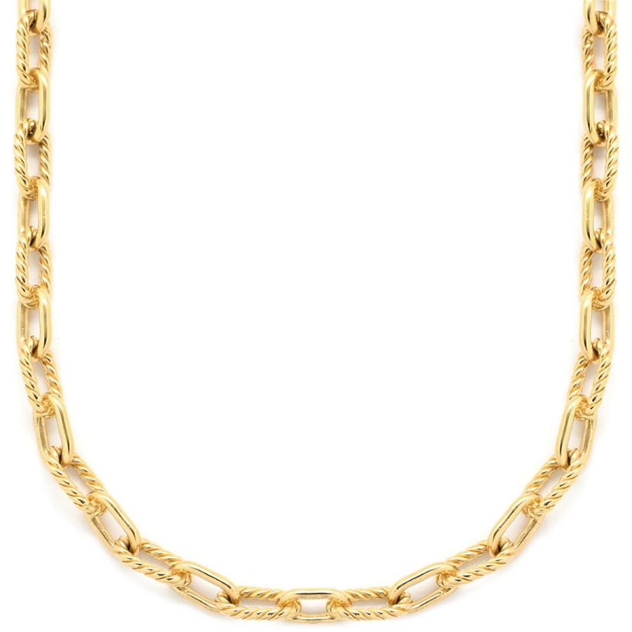 k14 YG 585 ゴールド製 ツイストチェーンネックレス