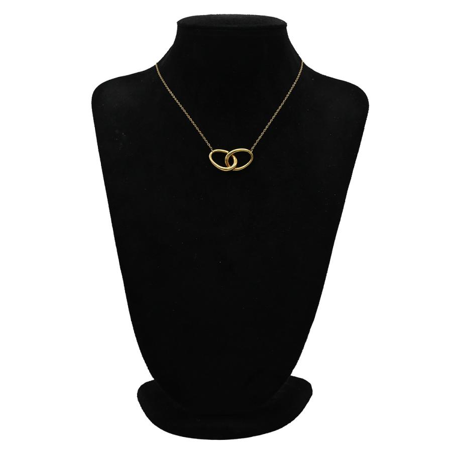 ティファニー ダブルループ ネックレス k18 AU750 楽天市場】TIFFANY&Co. ティファニー K18YG イエローゴールド