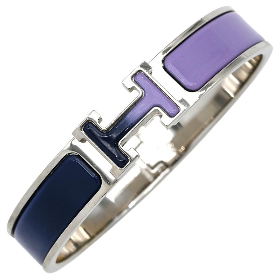 HERMES エルメス ブレスレット クリックH PM メタル パープル ネイビー 