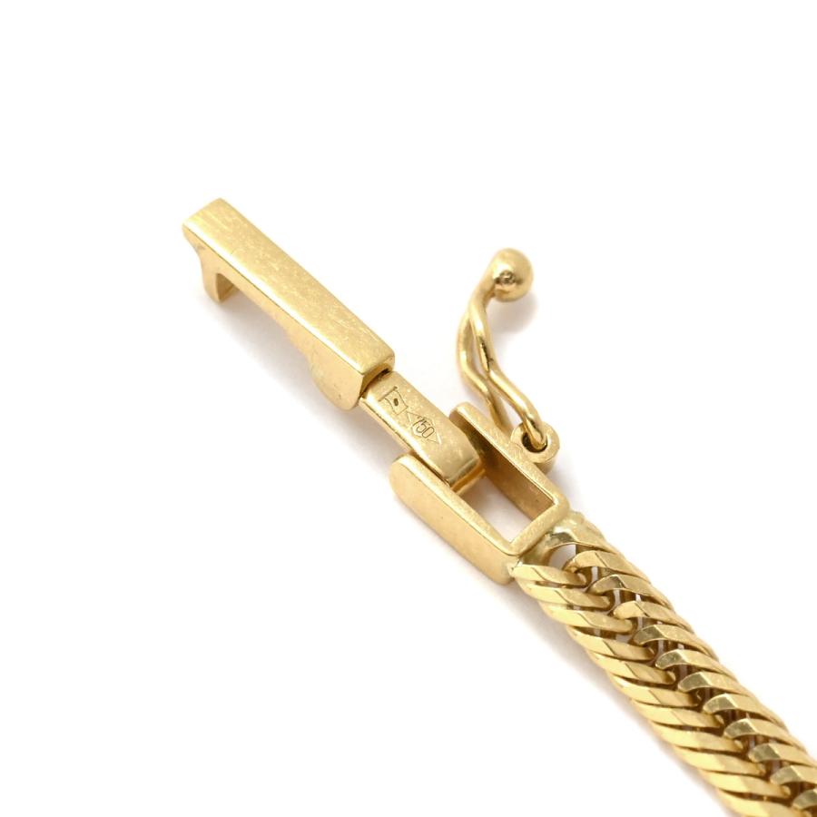 喜平 ブレスレット K18 18金 16.3cm 4.6g 12面 トリプル K18YG