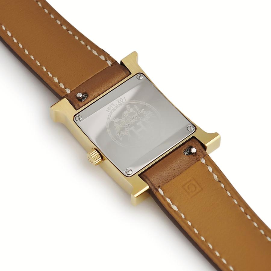 エルメス　Hウォッチ　HH1 201 ゴールド HERMES】ヴィンテージ エルメス Hウォッチ HH1.201 クォーツ